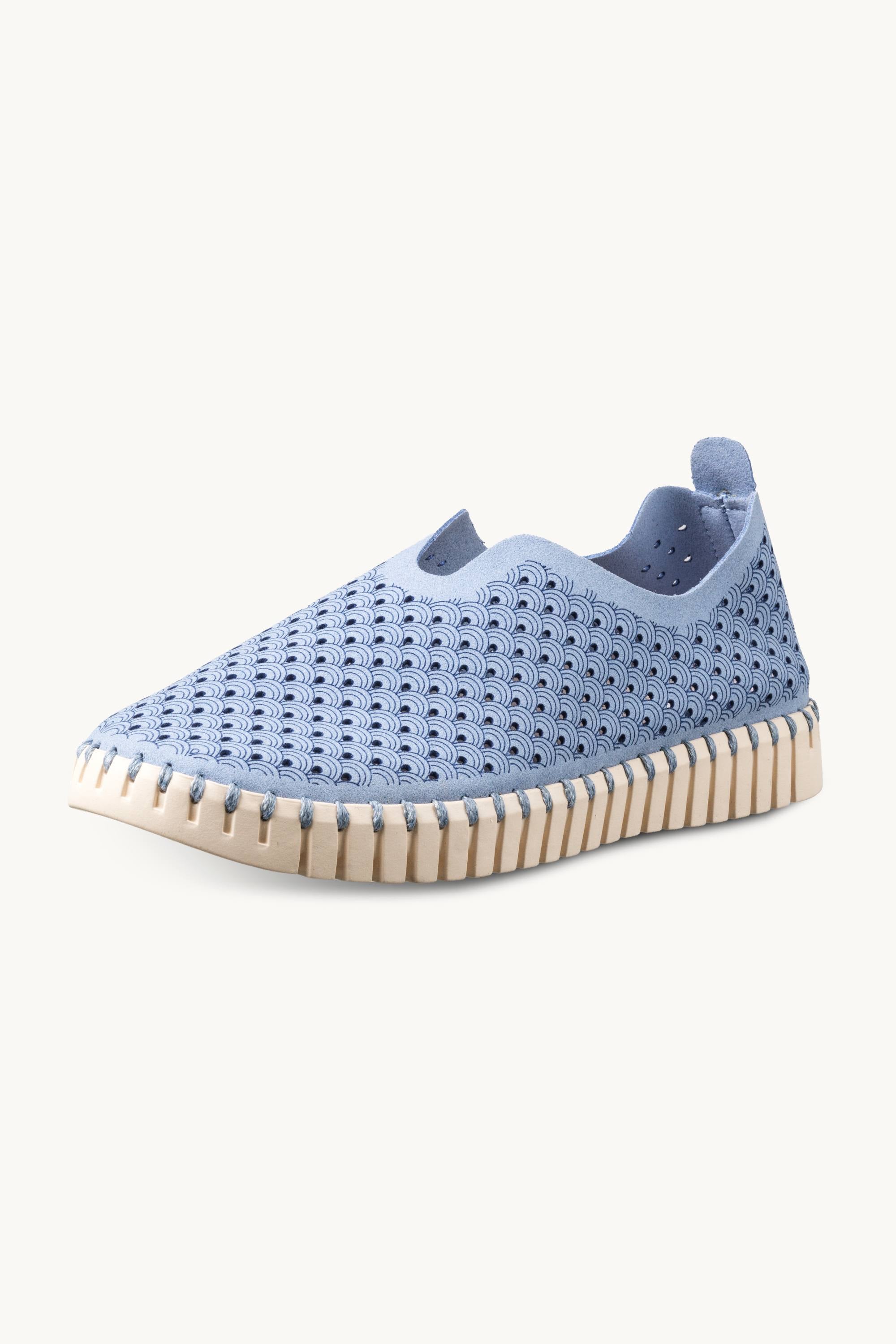 Tulip Schuh - Cornflower Pearled Ivory