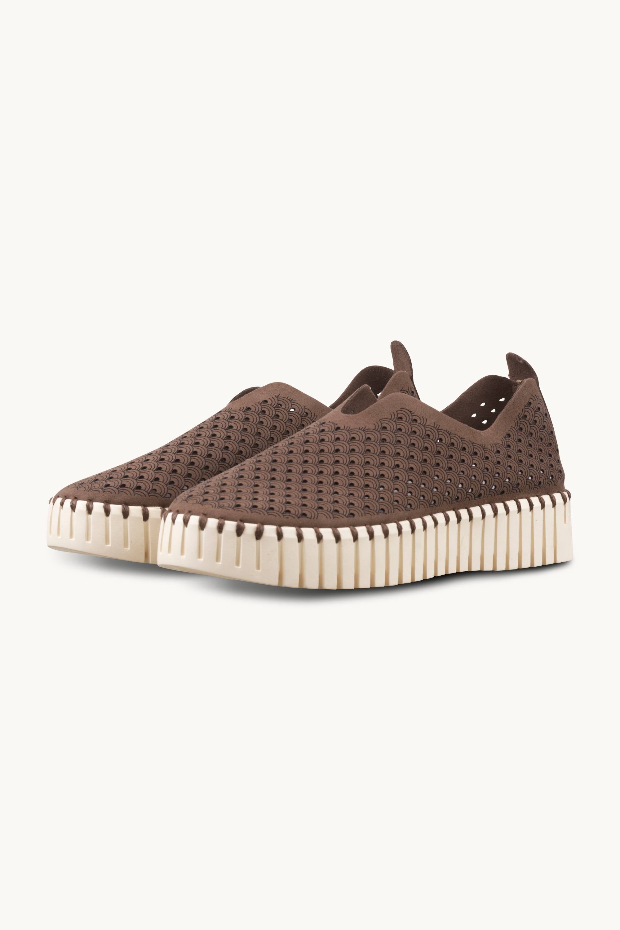 Platform Tulip Slipper - Brown Pearled Ivory