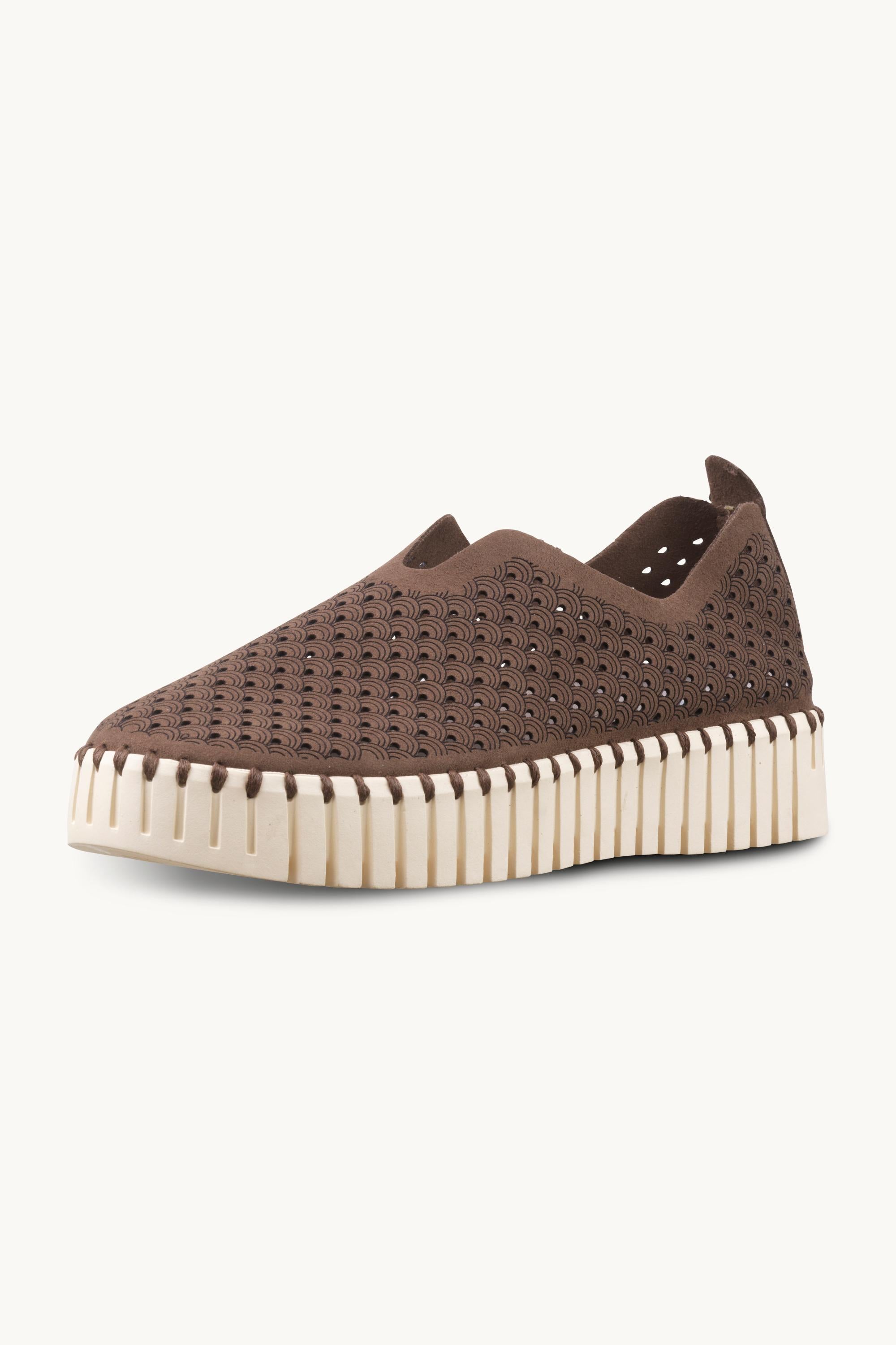 Platform Tulip Slipper - Brown Pearled Ivory