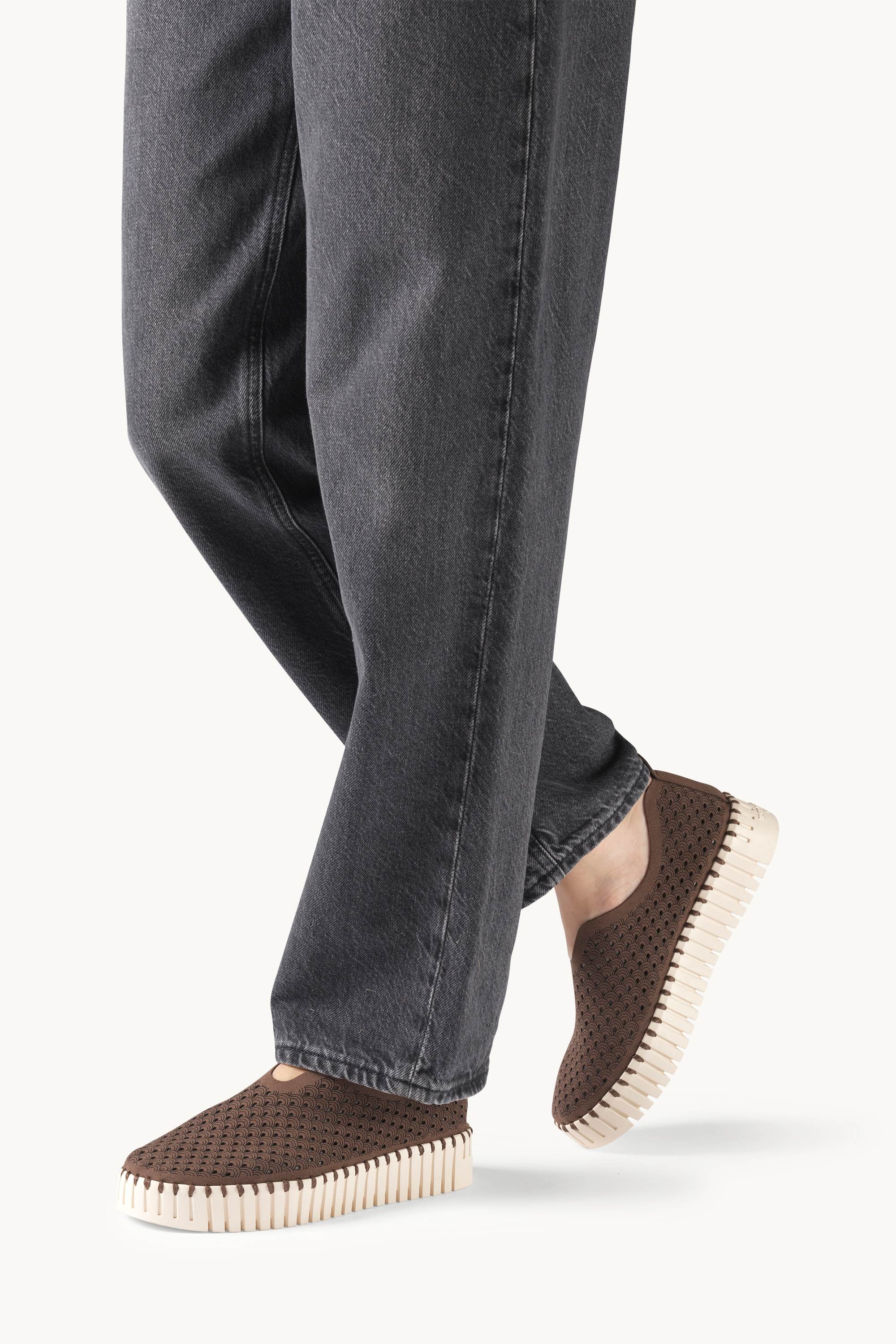 Platform Tulip Slipper - Brown Pearled Ivory