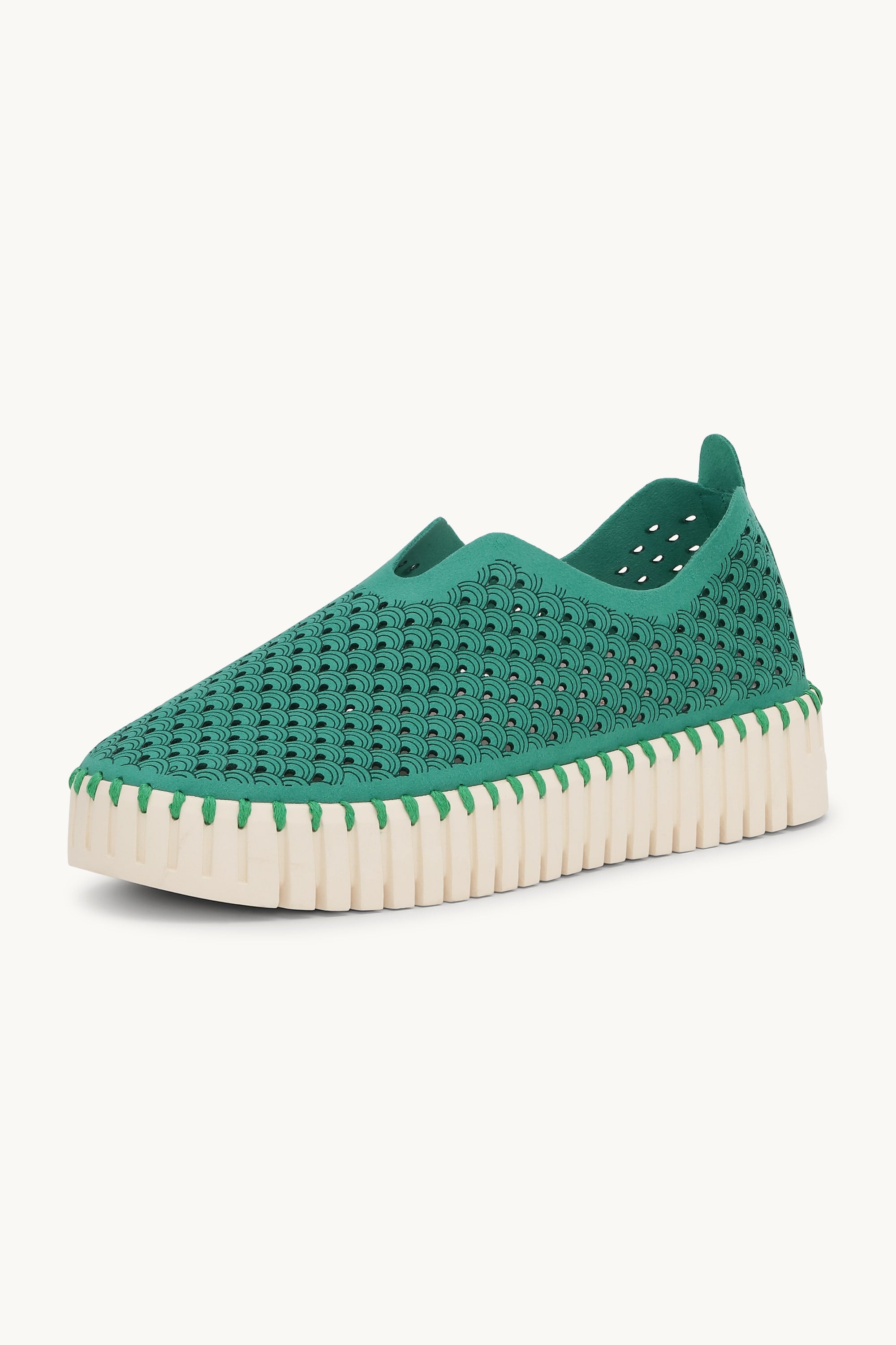Platform Tulip Slipper - Spruce Pearled Ivory