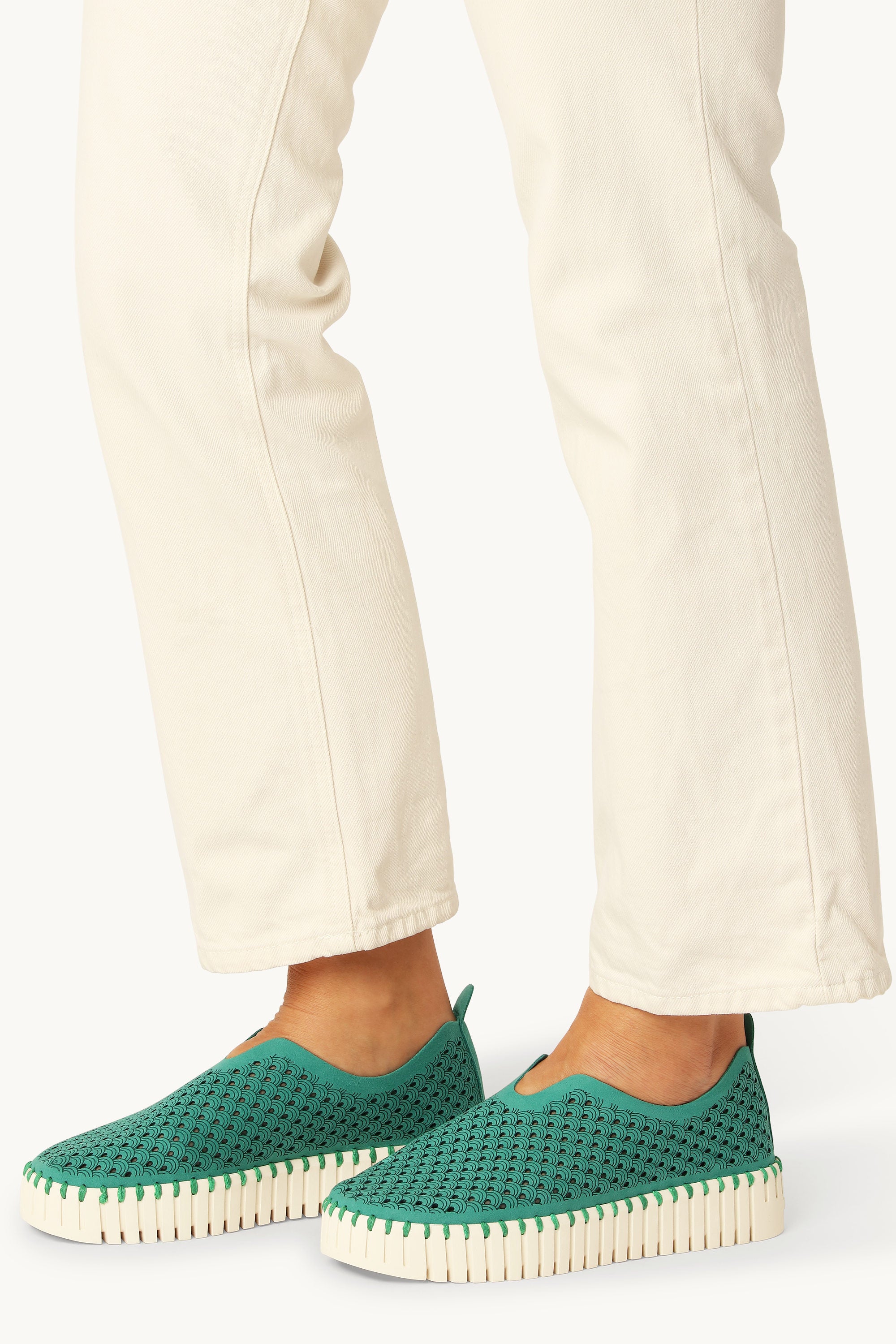 Platform Tulip Slipper - Spruce Pearled Ivory