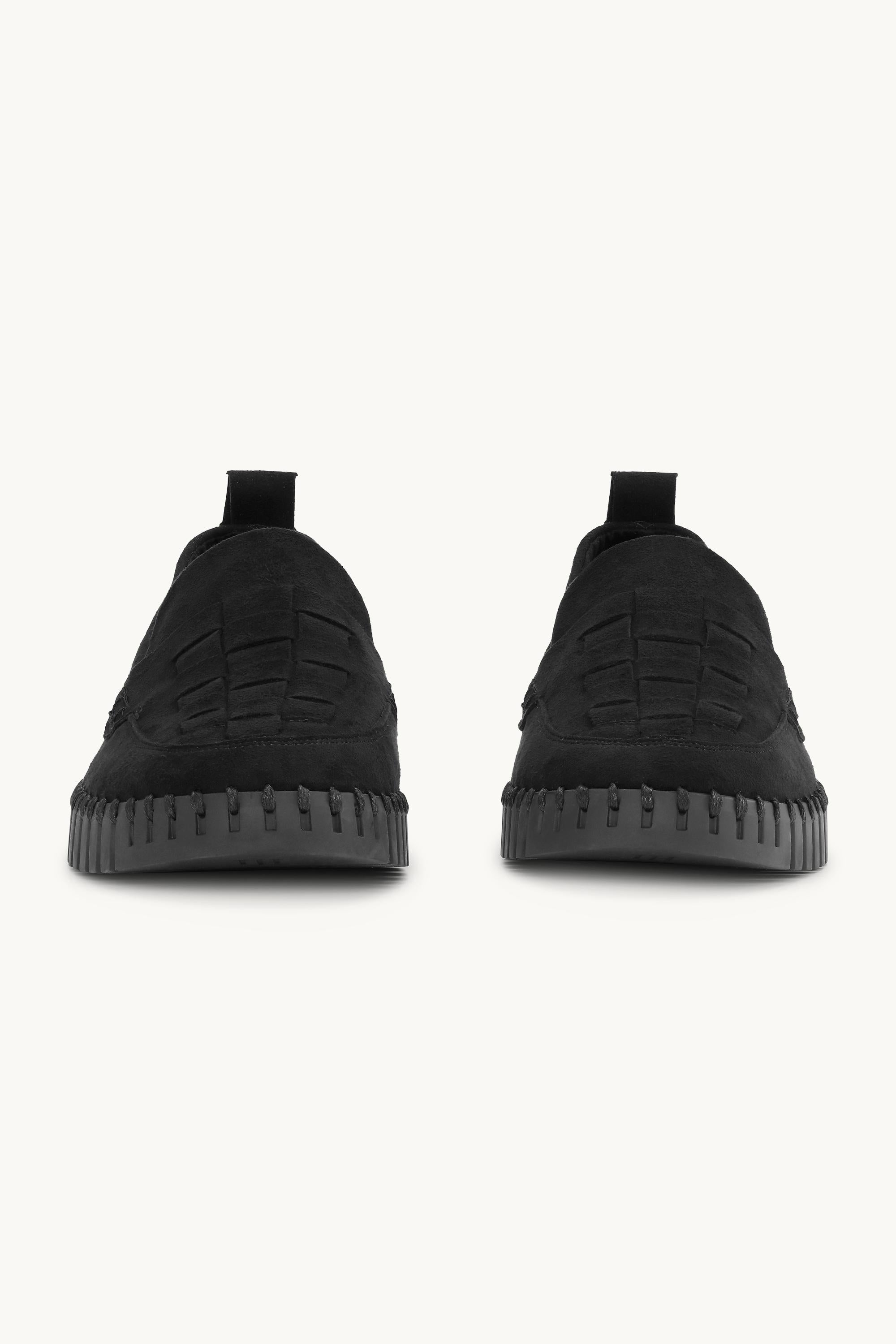 Tulip Braided Loafer - Black Black