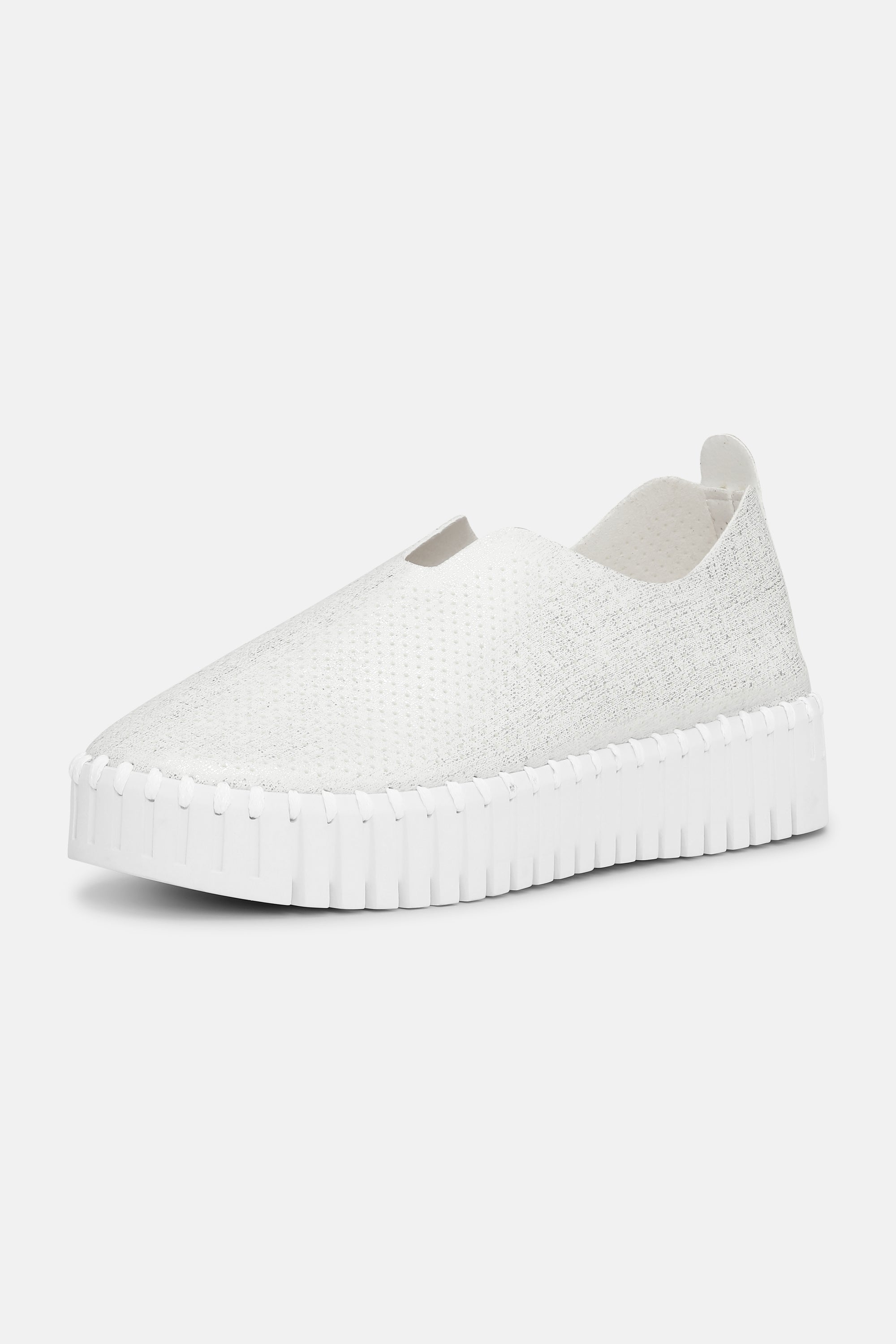 Tulip Plateauschuhe Glitter - White White