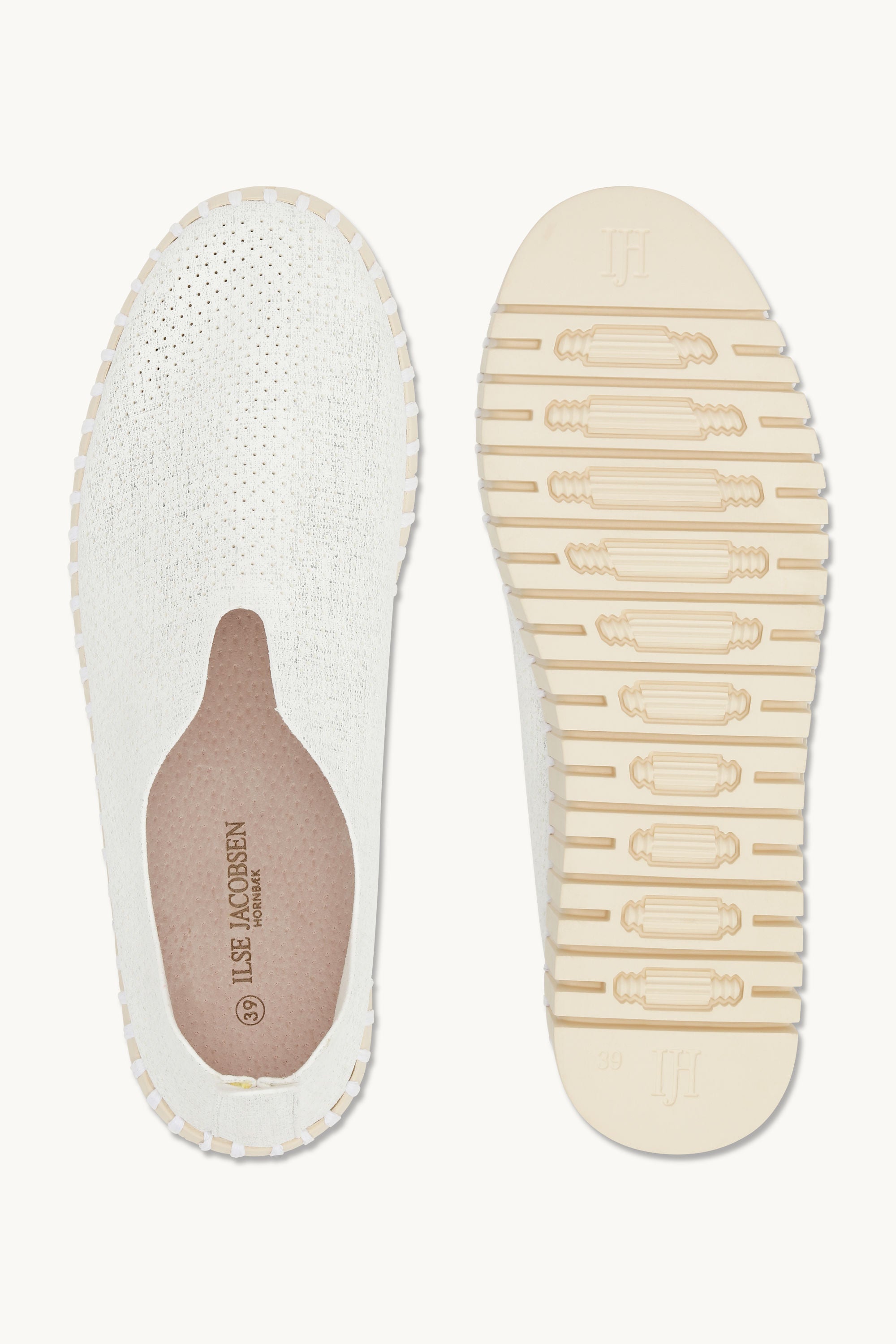 Tulip Plateauschuhe Glitter - White Pearled Ivory