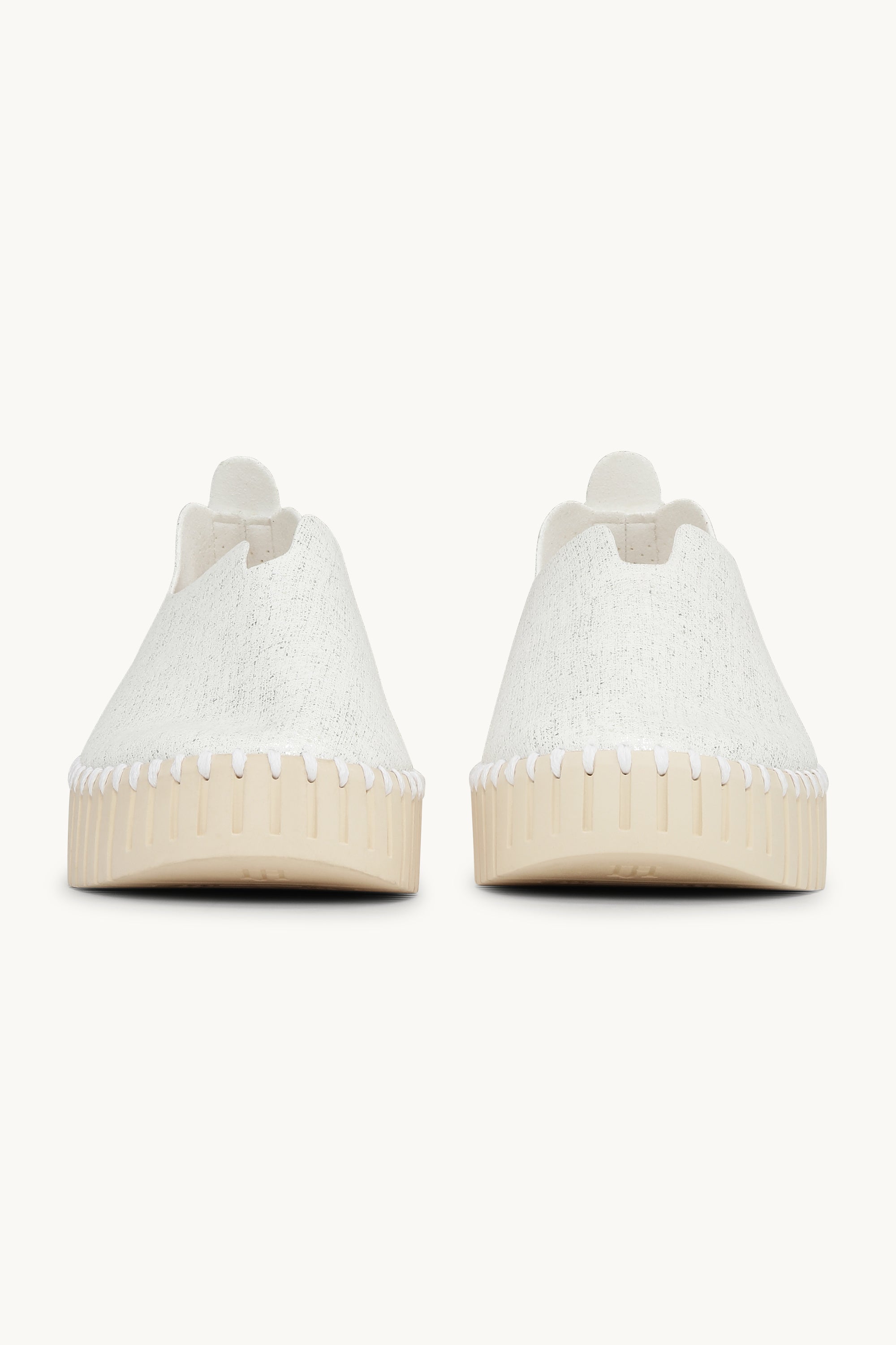 Tulip Plateauschuhe Glitter - White Pearled Ivory