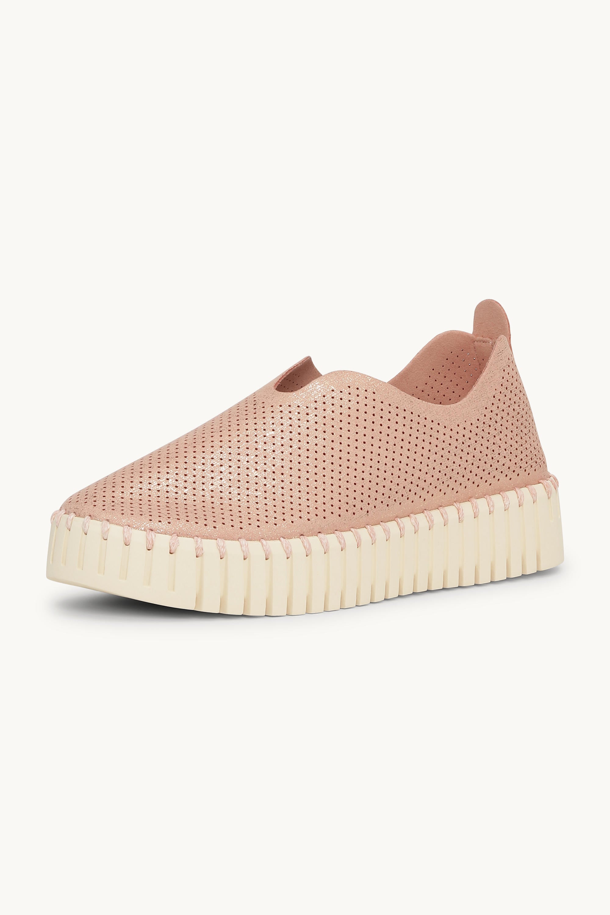 Tulip Plateauschuhe Glitter - Adobe Rose Pearled Ivory
