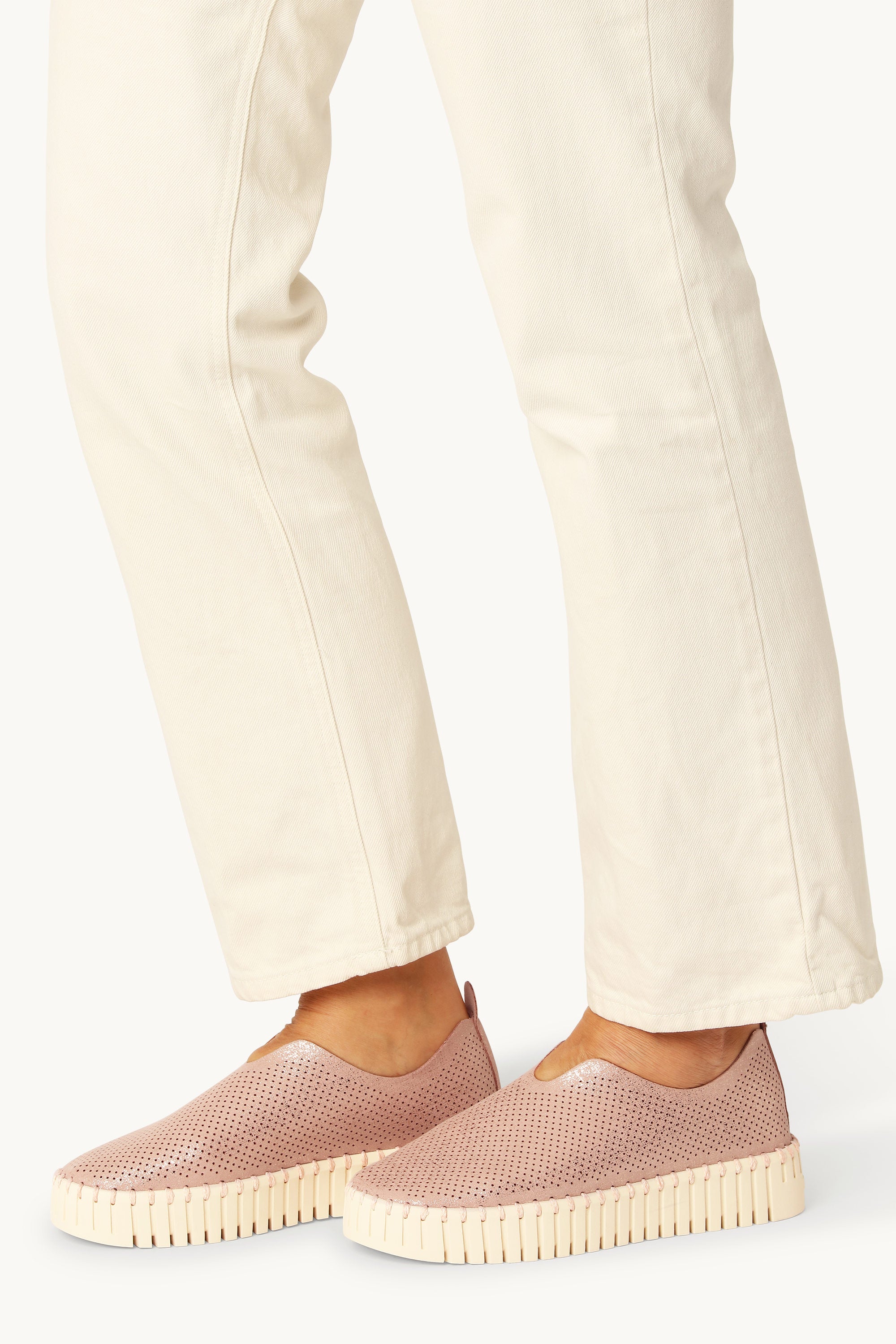Tulip Plateauschuhe Glitter - Adobe Rose Pearled Ivory