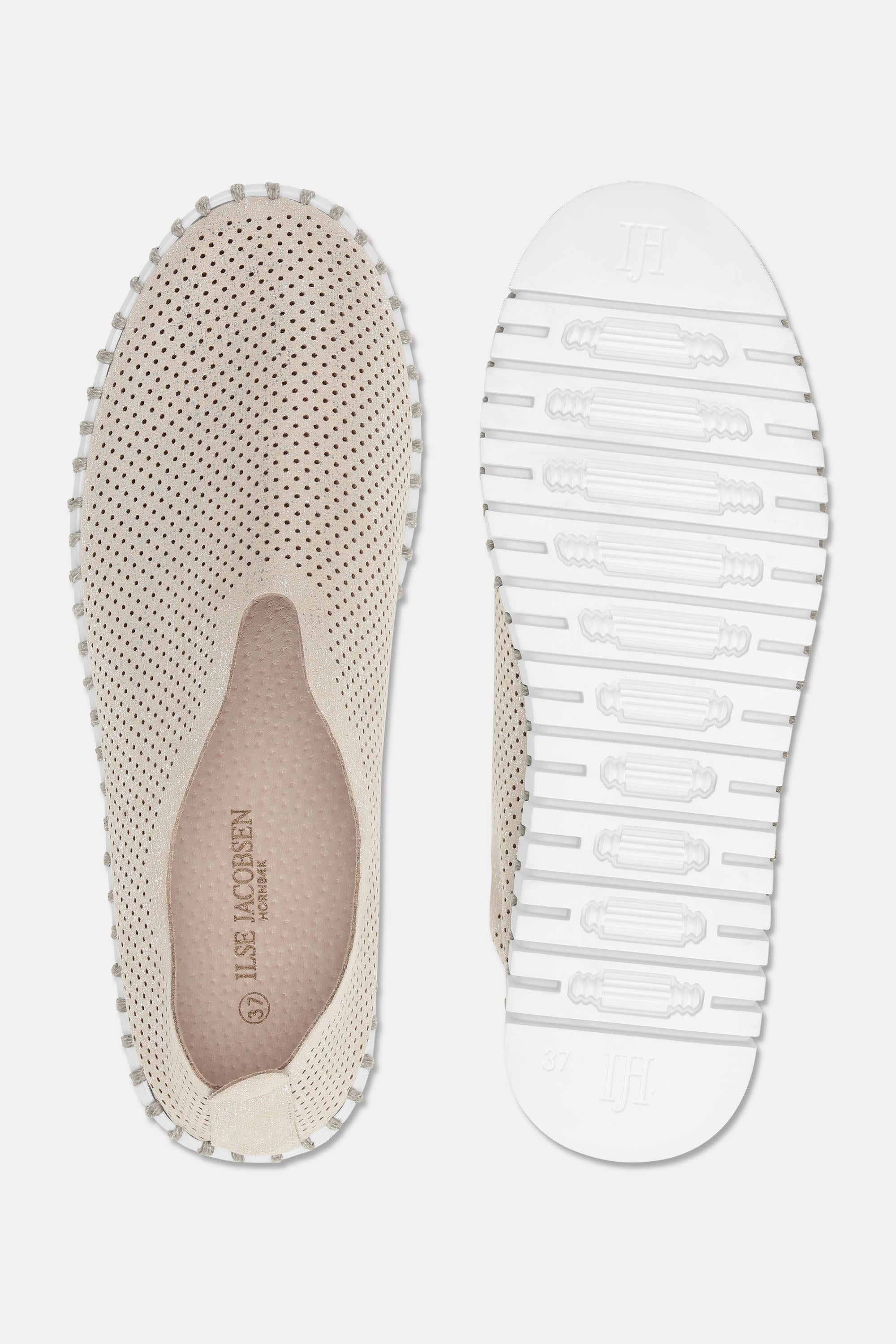 Tulip Plateauschuhe Glitter - Silver White