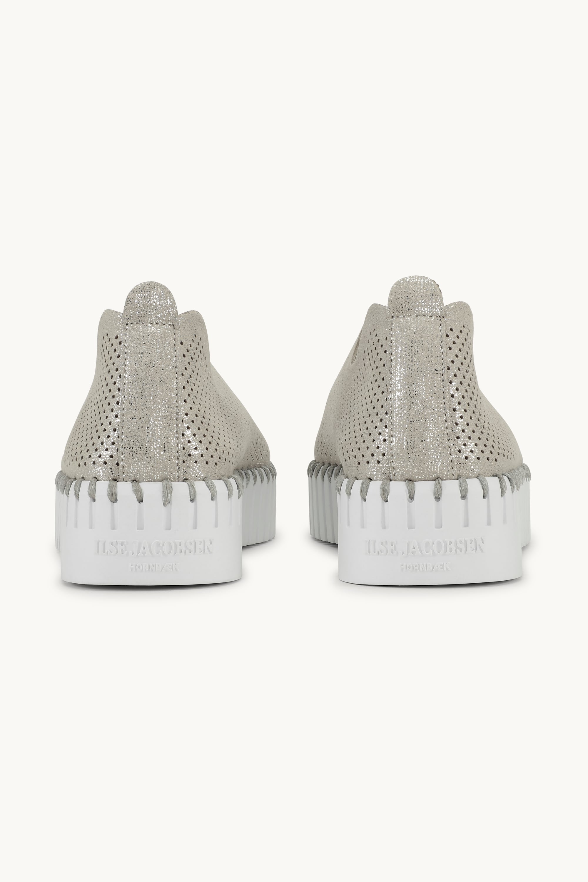 Tulip Plateauschuhe Glitter - Silver White