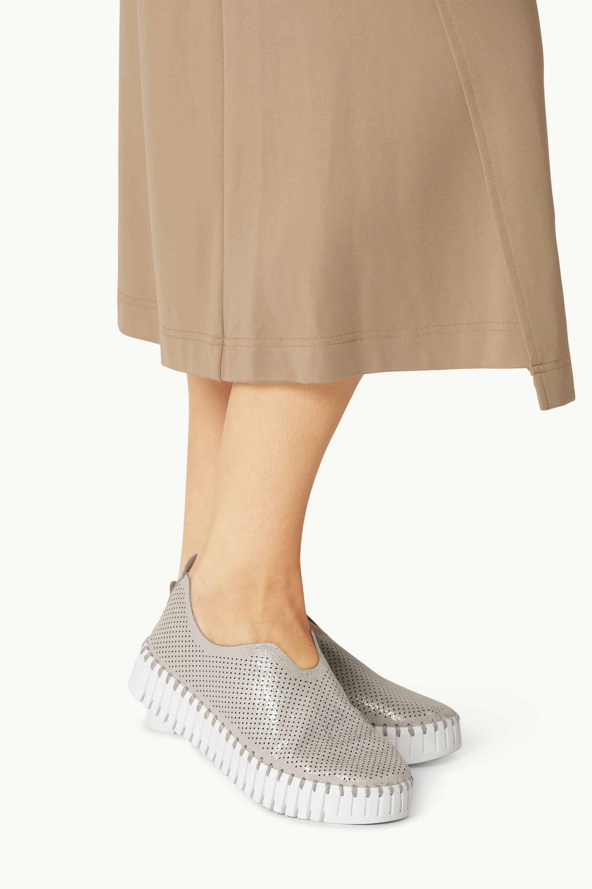 Tulip Plateauschuhe Glitter - Silver White