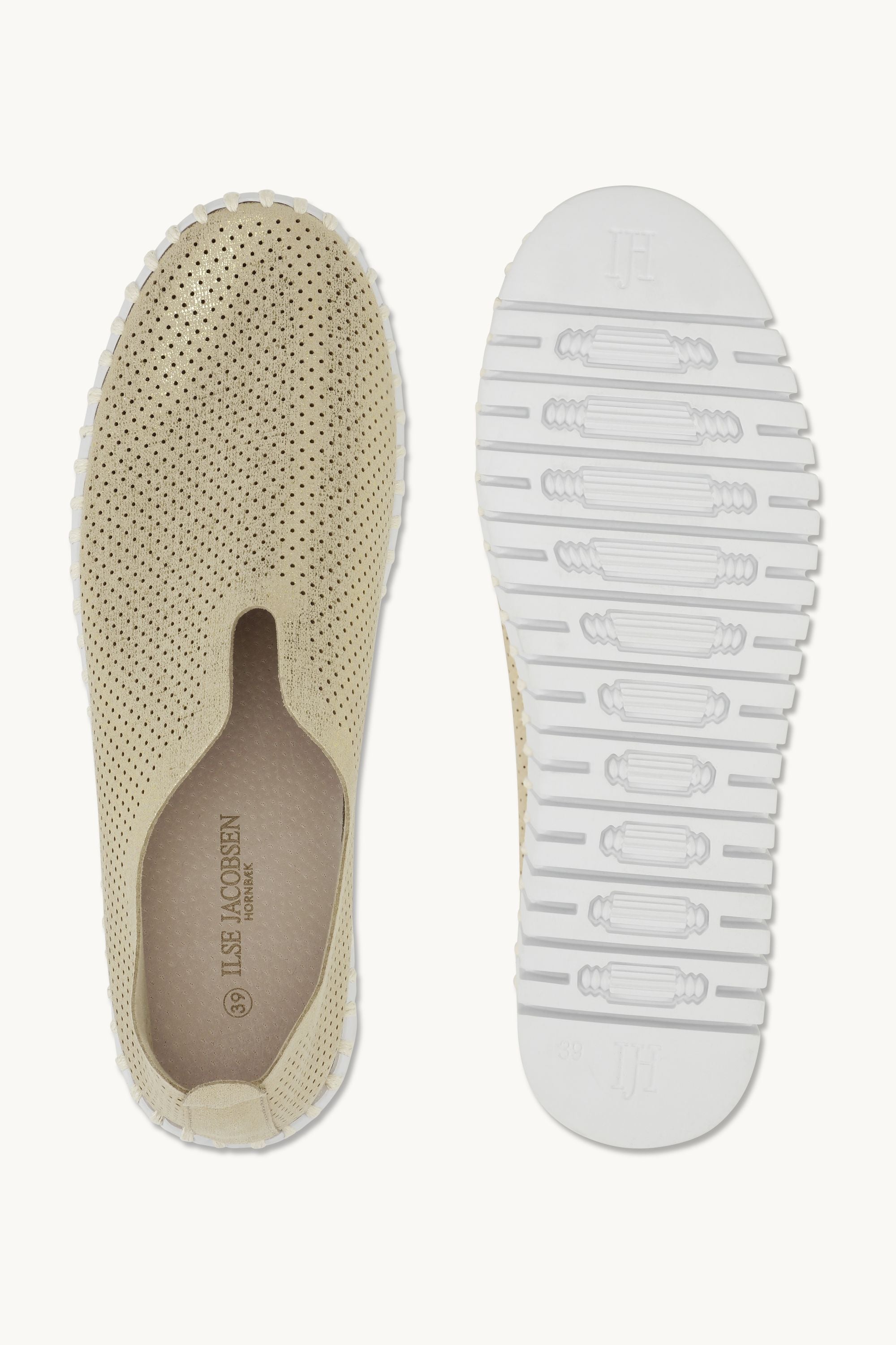 Tulip Plateauschuhe Glitter - Platin White