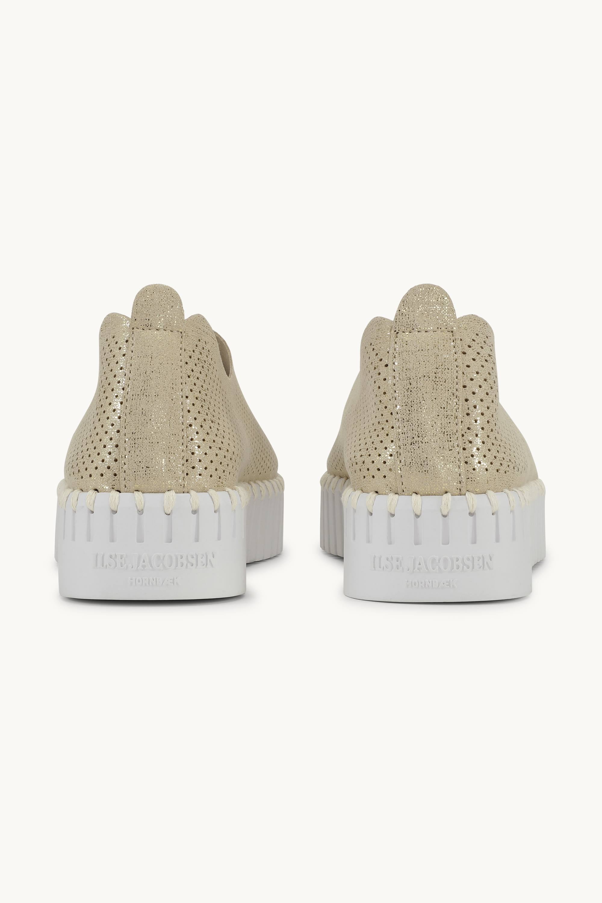 Tulip Plateauschuhe Glitter - Platin White