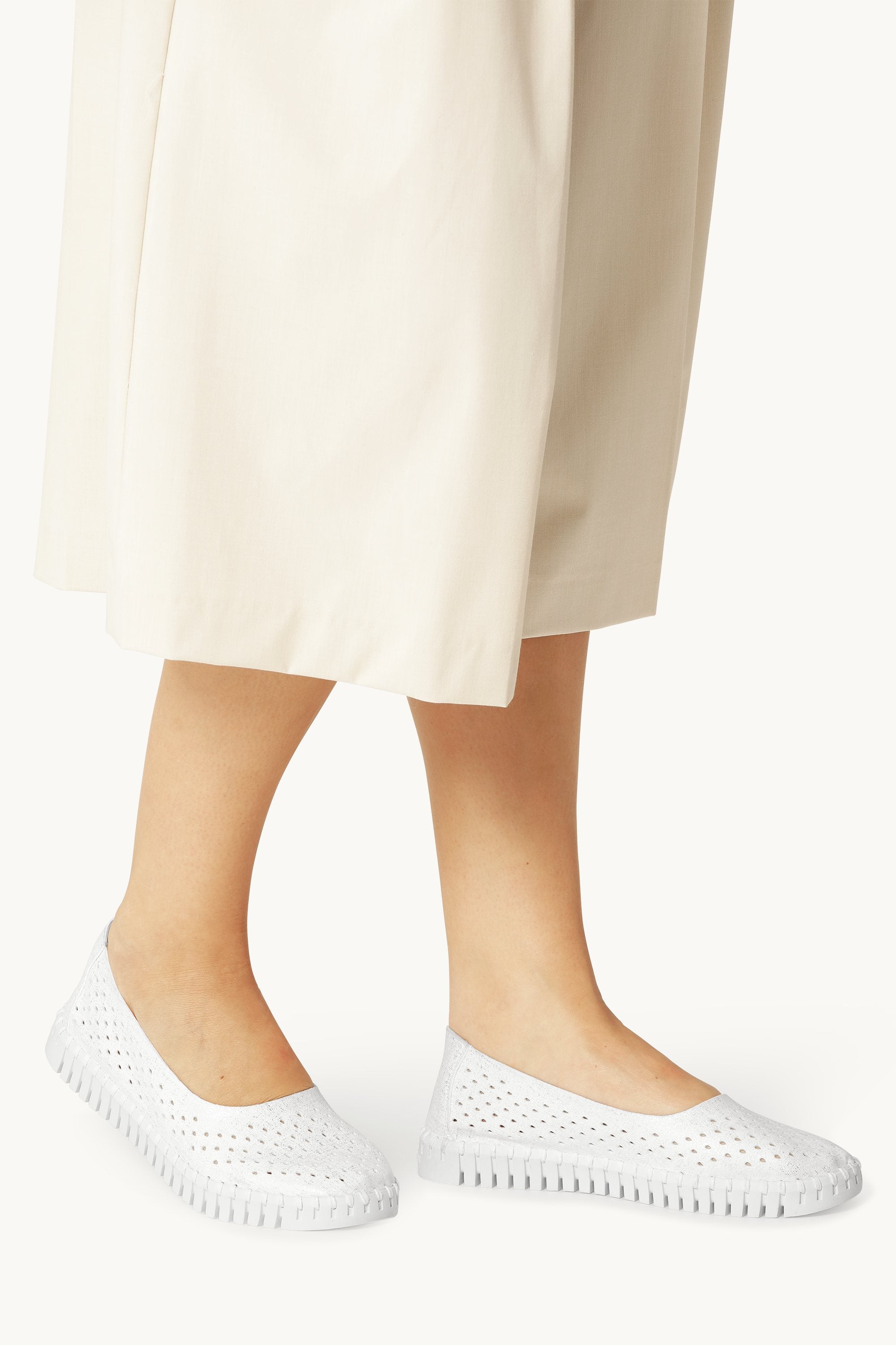 Tulip Slipper Glitter - White White