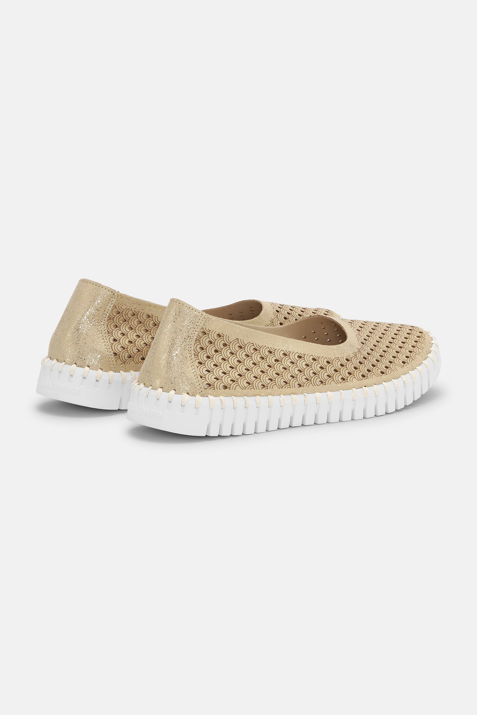 Tulip Slipper Glitter - Platin White