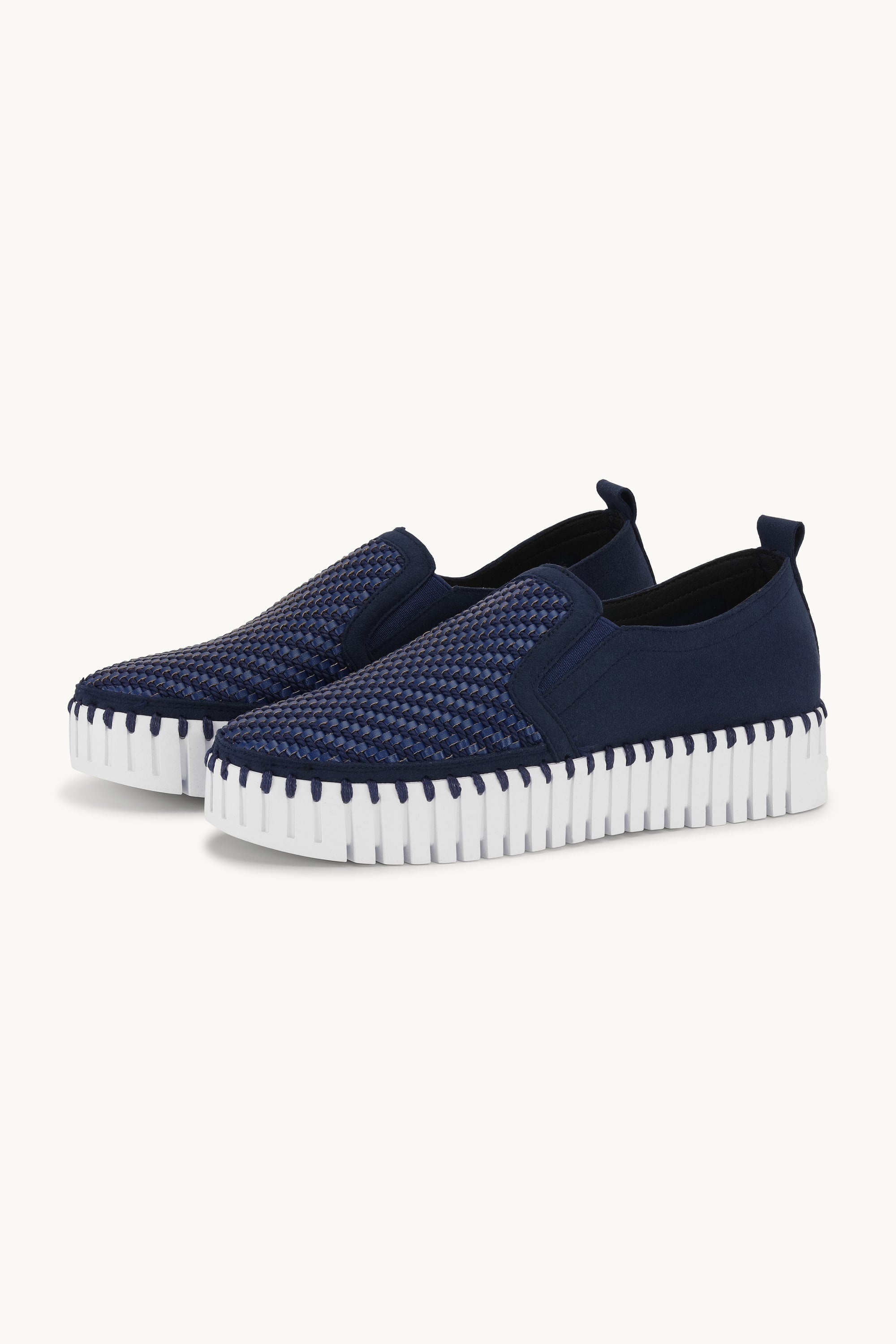 Tulip Plateauschuhe - Dark Indigo White