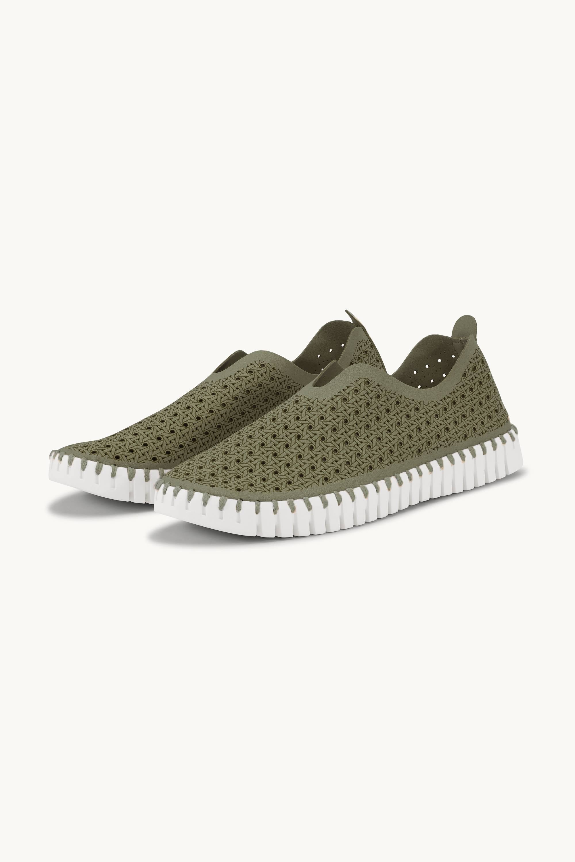 Tulip Slipper - Army White