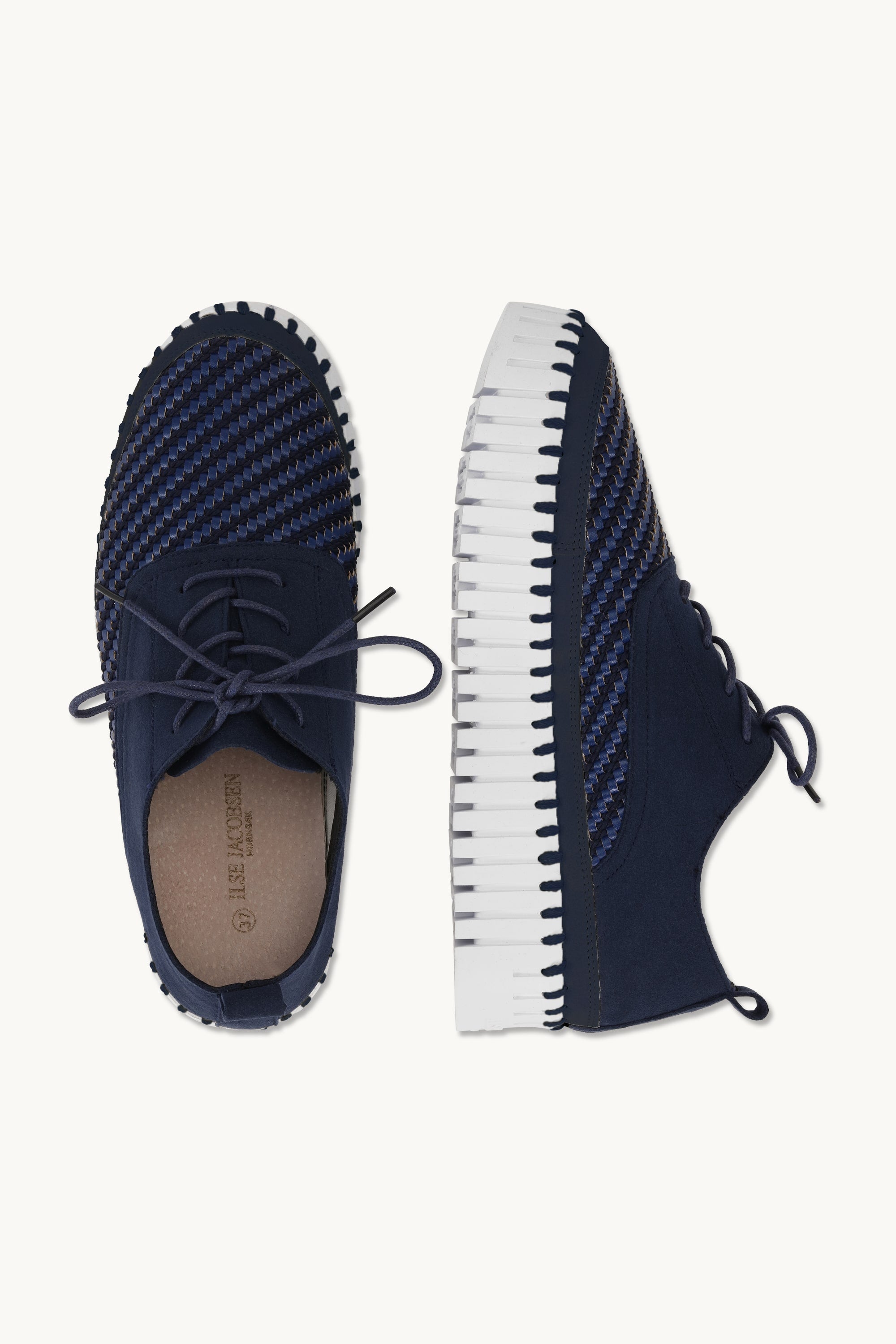 Tulip Slipper Mit Schnürung - Dark Indigo White