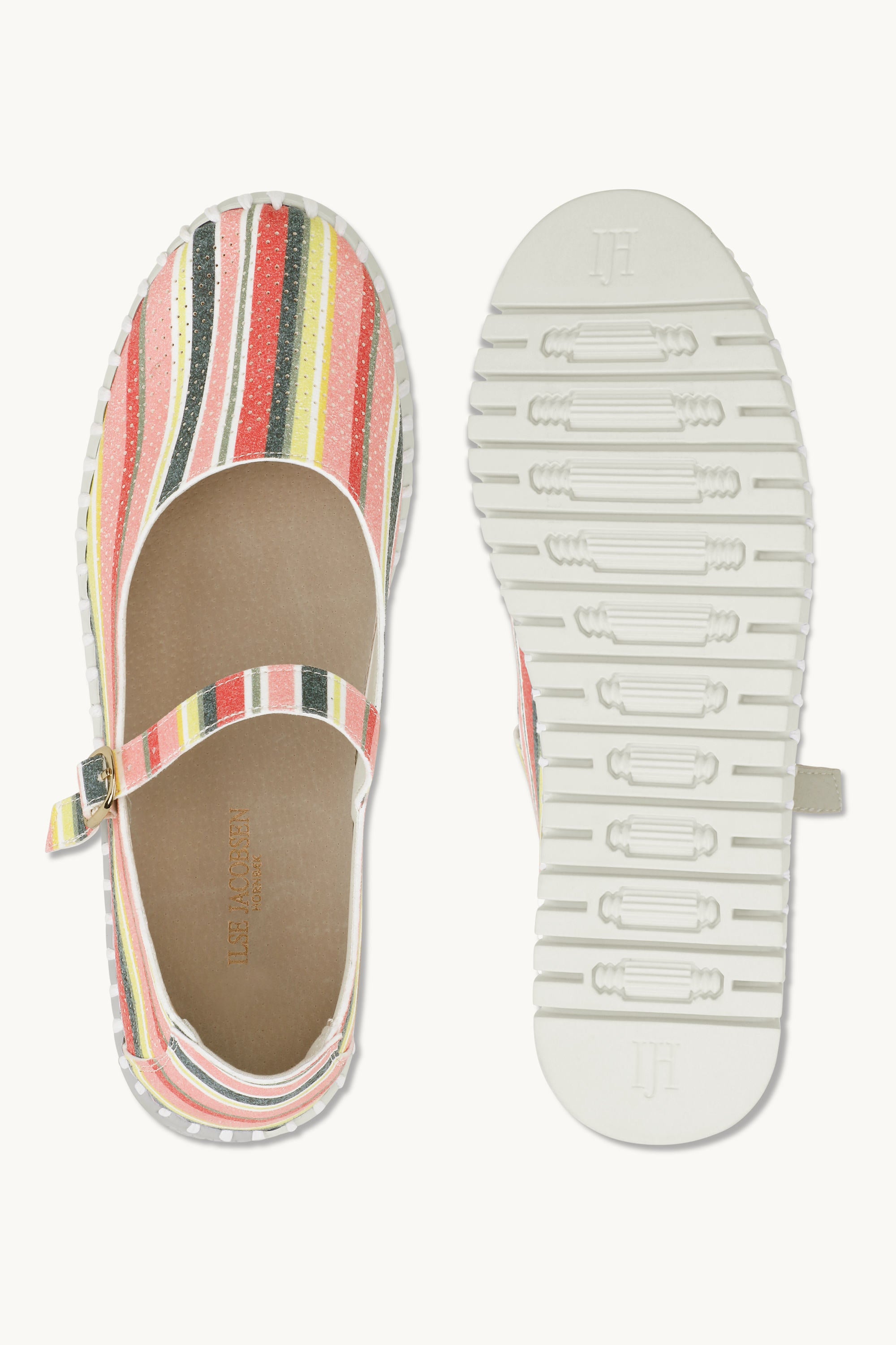 Ballerina Gestreift - Peach Bud White