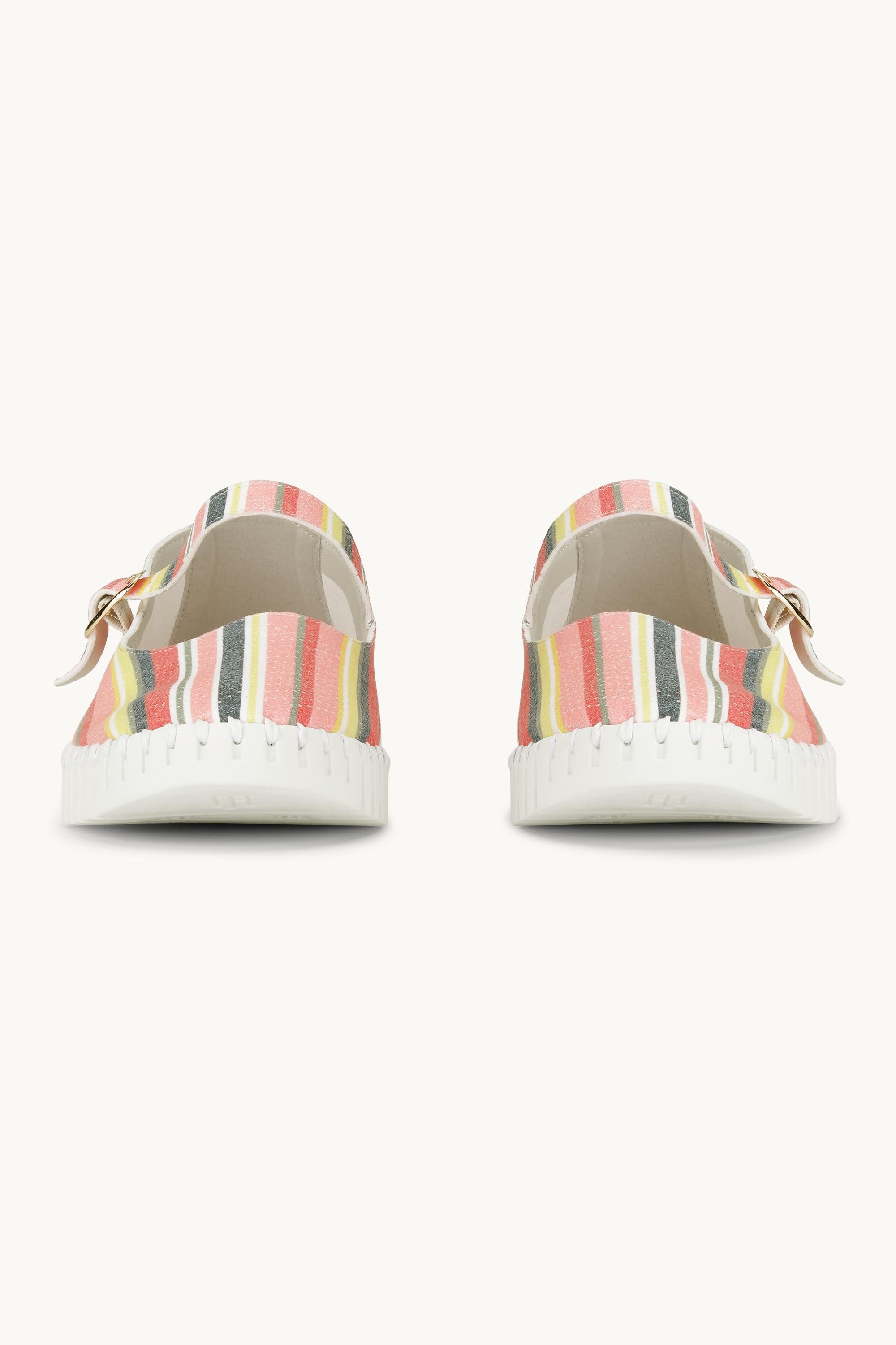 Ballerina Gestreift - Peach Bud White