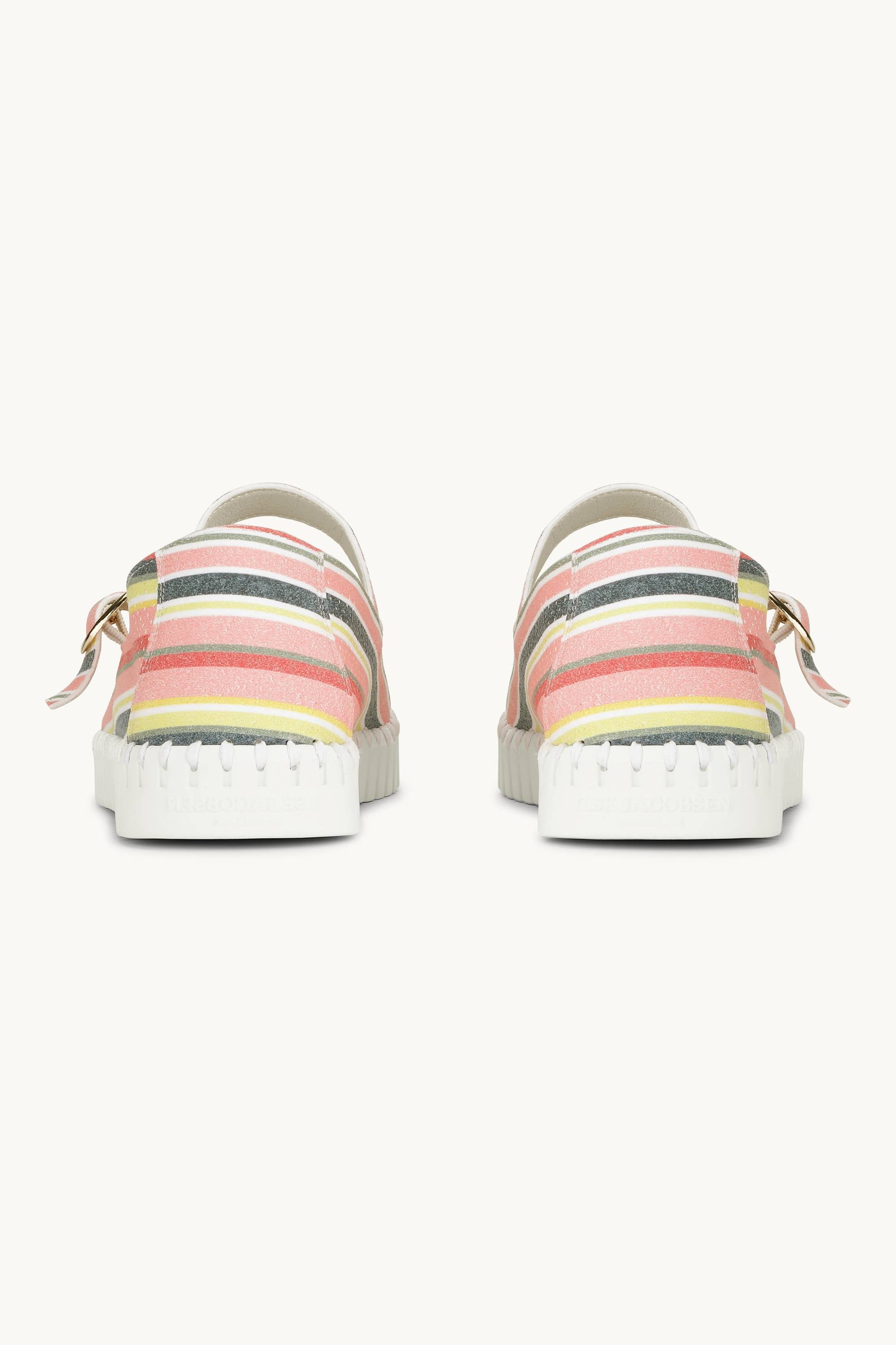 Ballerina Gestreift - Peach Bud White