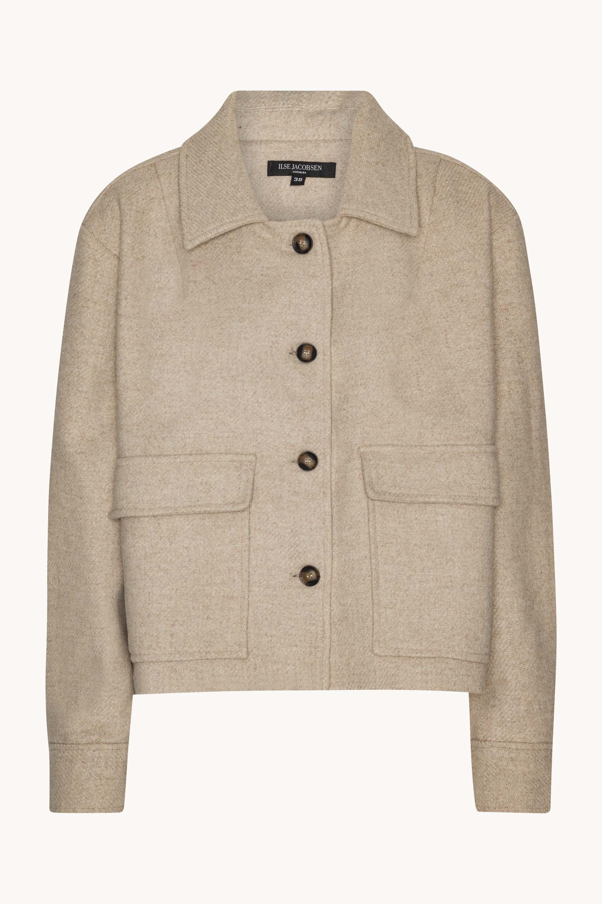 Short Buttoned Jacket - Wheat