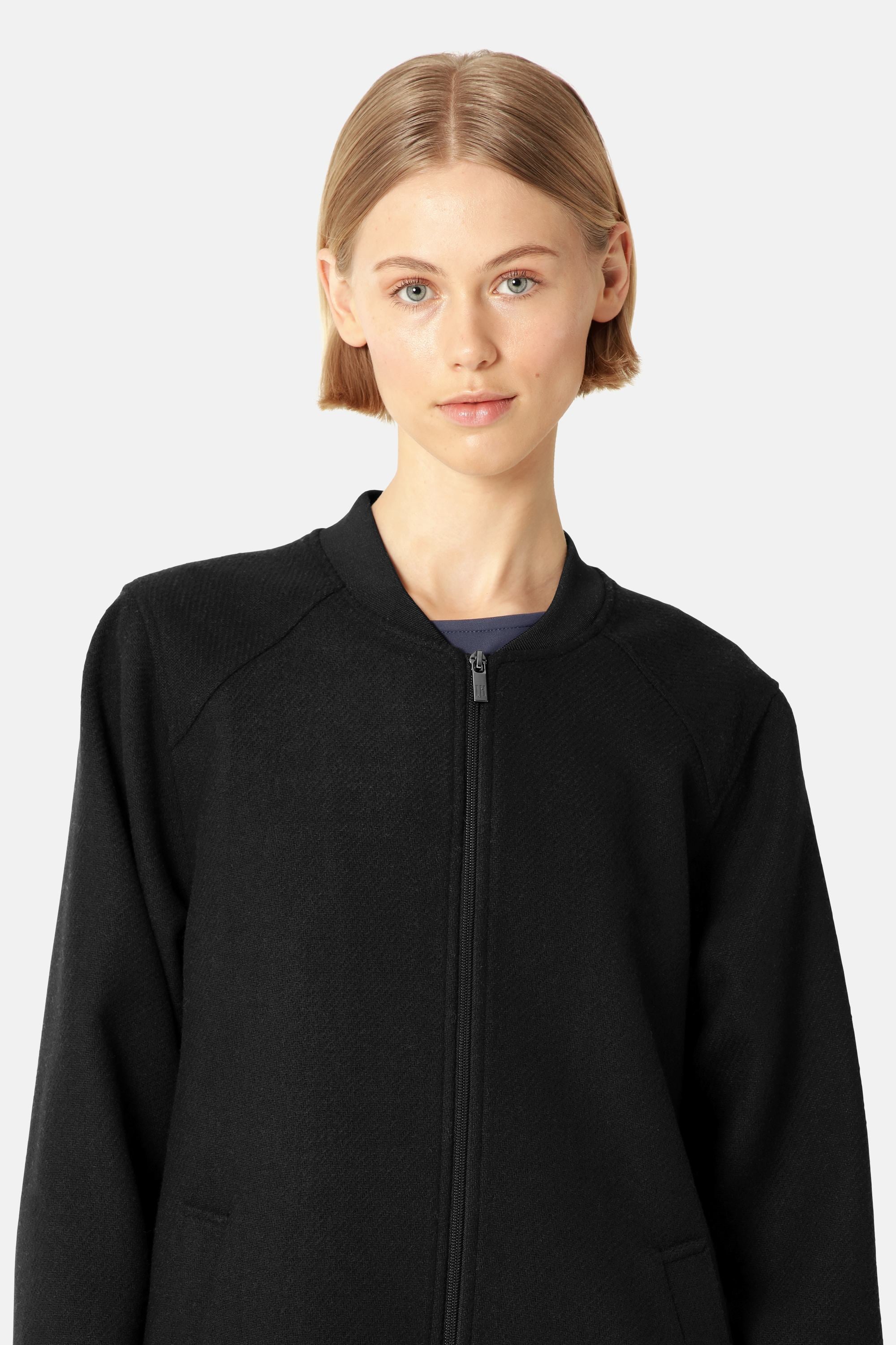 Long Zipped Coat - Black