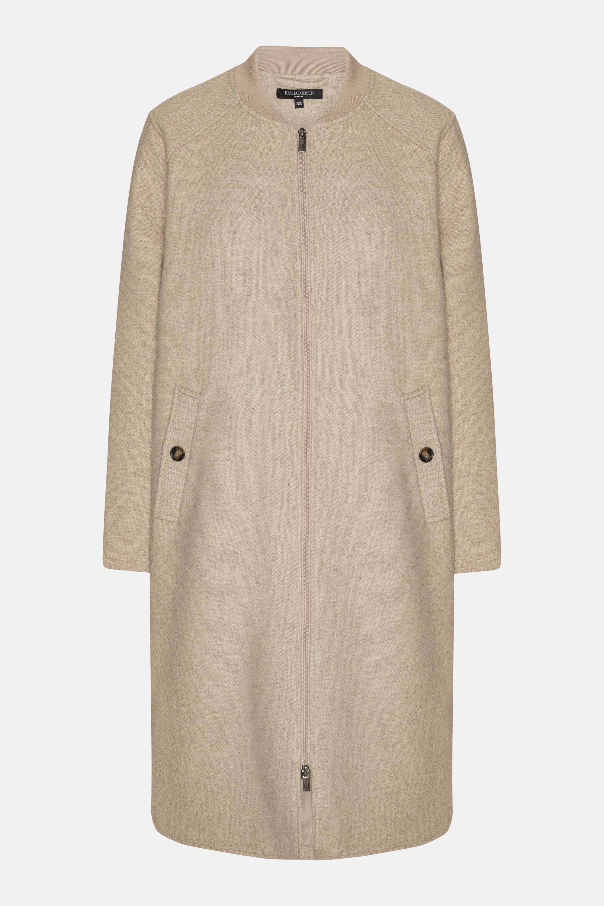 Long Zipped Coat - Wheat