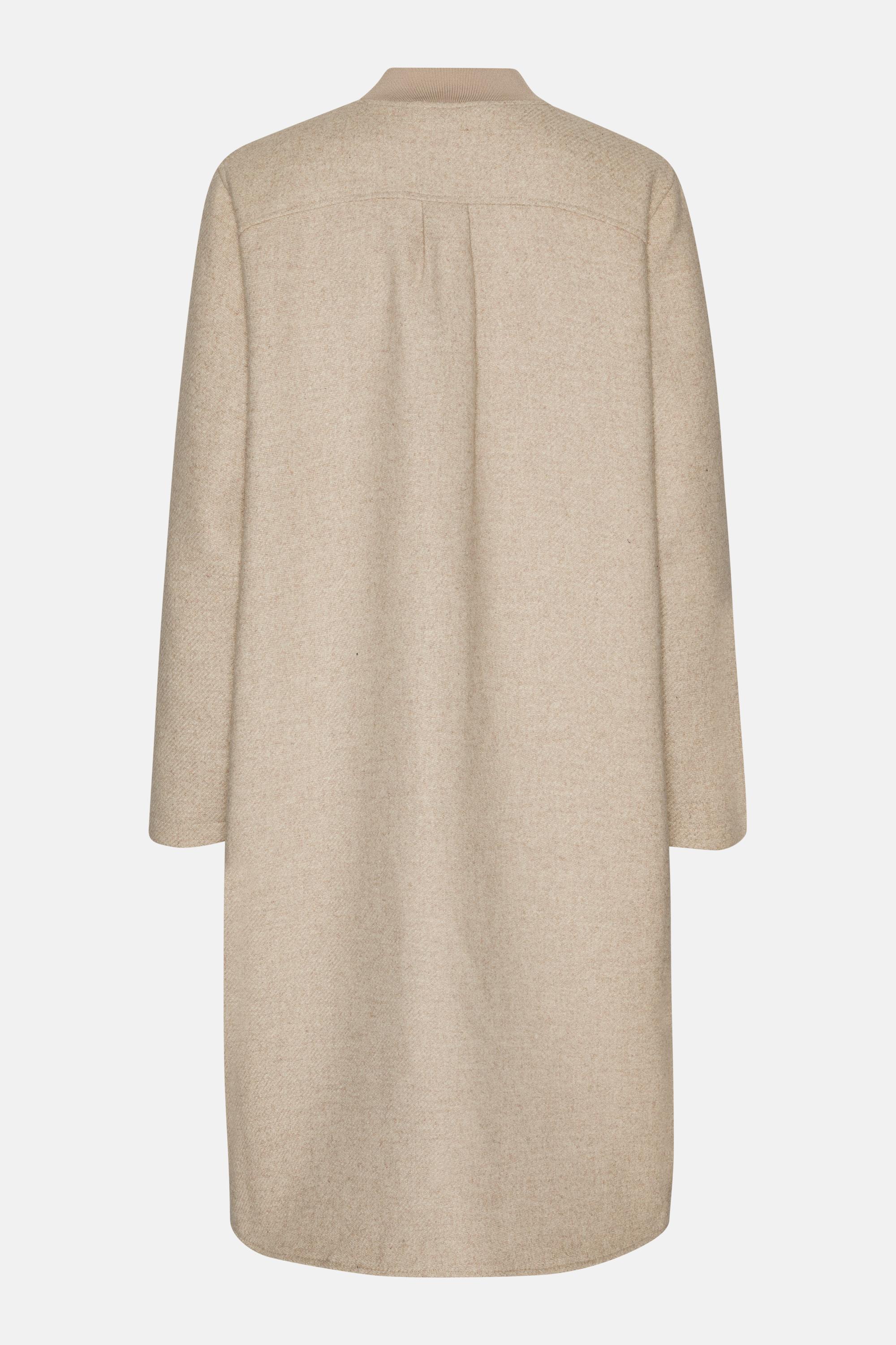 Long Zipped Coat - Wheat